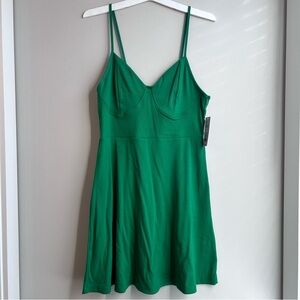 5/$25 Wild Fable Green Sundress, Ribbed, Large, NWT, Summer Dress, Skinny Straps